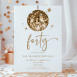 Guld Disco Boll 40:e födelsedagen Party Inbjudningar<br><div class="desc">Det här är en inbjudan från Guld Disco Boll 40:e födelsedagspartiet!</div>
