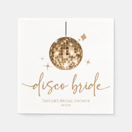 Guld Disco Boll Disco Bride Möhippa Pappersservett