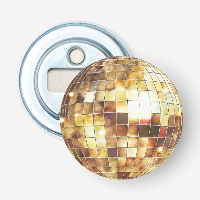Guld Disco Boll Flasköppnare (Framsidan)