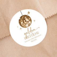 Guld Disco Boll Golden Födelsedagsfest