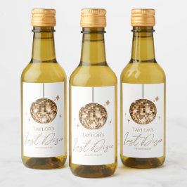 Guld Disco Boll Last Disco Bachelorette Party Vinetikett