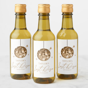 Guld Disco Boll Last Disco Bachelorette Party Vinetikett