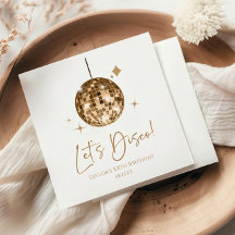 Guld Disco Boll Låt oss Disco Födelsedagsfest