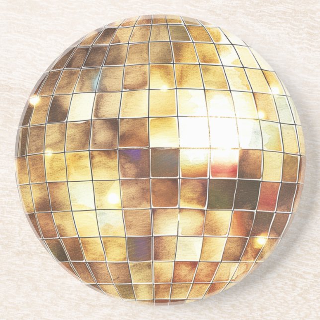 Guld Disco Boll Underlägg (Framsidan)