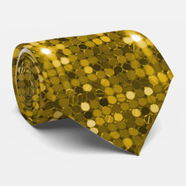 Guld Disco Sequin Neck Tie Slips
