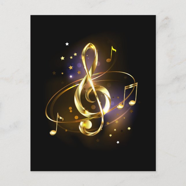 Guld Diskantnyckel Musik Flygblad (Framsidan)