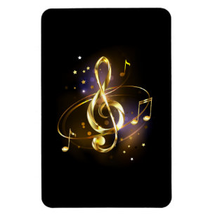 Guld Diskantnyckel Musik Magnet