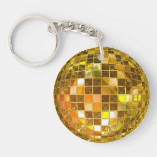 Guld- diskobollnyckelring
