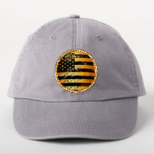 Guld Distressed USA Flag Guld Trimma