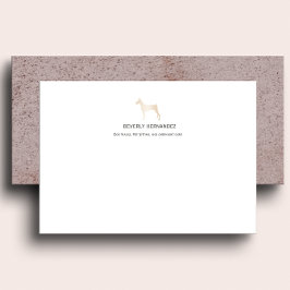 Guld Doberman Dog Walker Elegant Monogram Anteckningskort