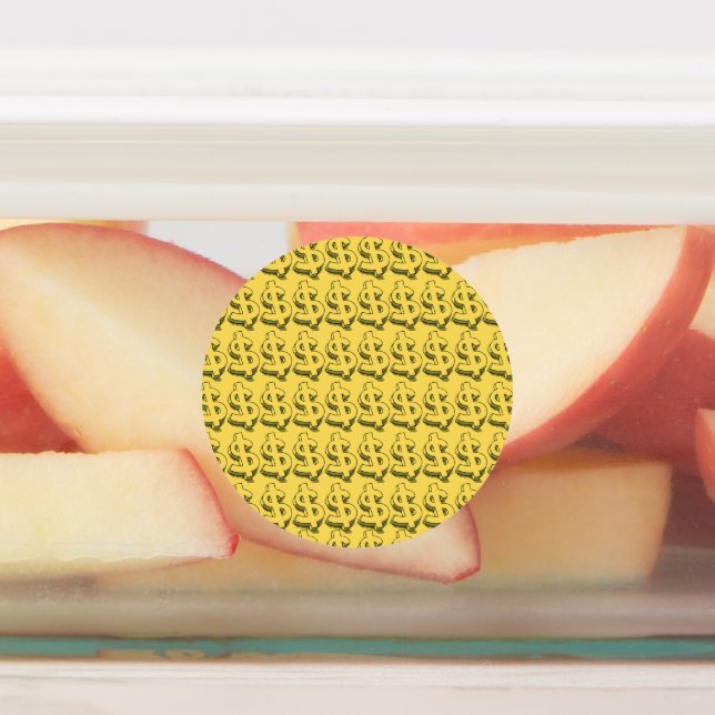 guld dolar klistermärke (Påsatt)