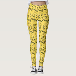 guld dolar leggings