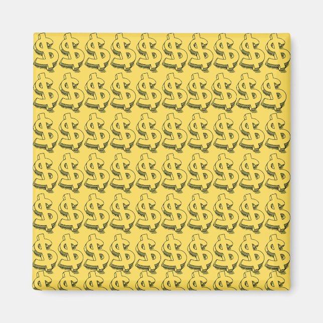 guld dolar magnet (Framsidan)