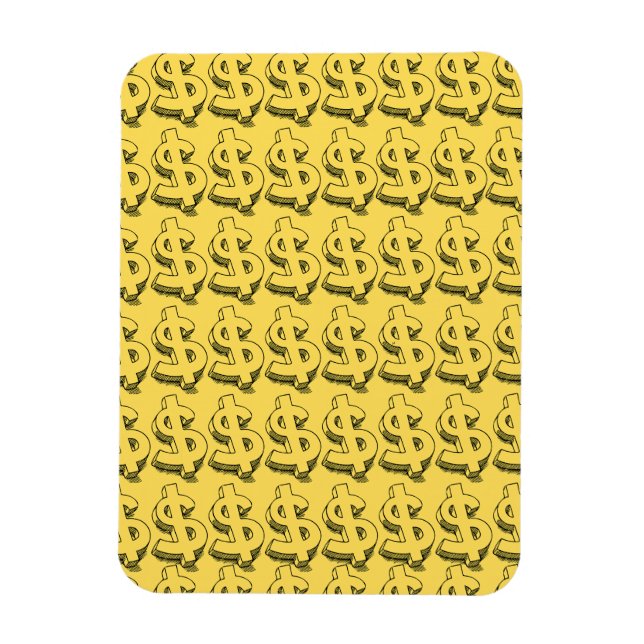 guld dolar magnet (Vertikal)