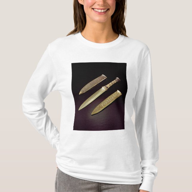 Guld- dolk och skida t shirt (Framsida)