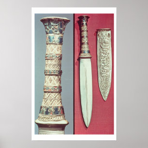 Guld- dolk och skida, Tutankhamun skatt, c.13 Poster
