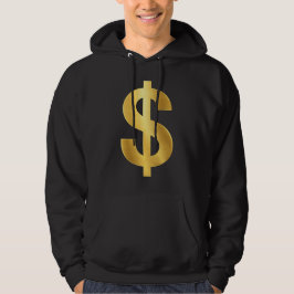 Guld Dollar Tecken Symbol – Lyx Pengar Minimalisti Hoodie