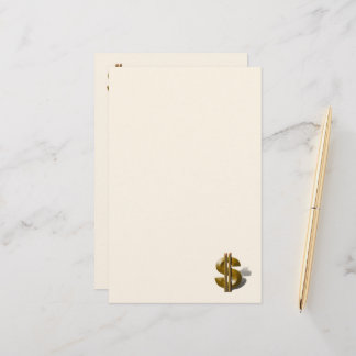 Guld-dollartecken Brevpapper