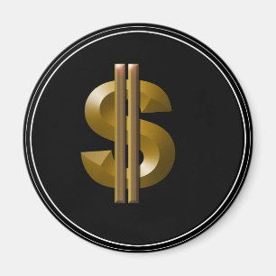 Guld-dollartecken Magnet