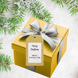 Guld Doodle jul Sleigh Mönster Presentetikett