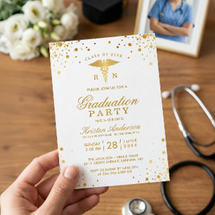 Guld Dots Medical Nursing School Studentfest Inbjudningar