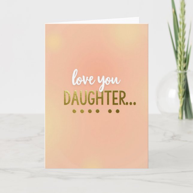 Guld Dotter Kärlek Kort (Framsida)