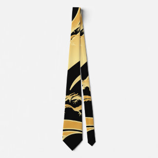 Guld Dragon and Black Neck Tie Slips