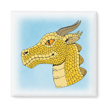 Guld Dragon Head in Profile
