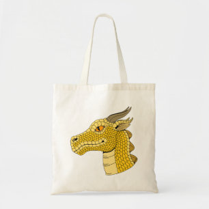 Guld Dragon Head in Profile Tygkasse