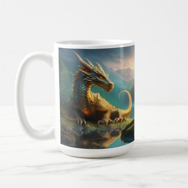 Guld Dragon Kaffemugg (Vänster)