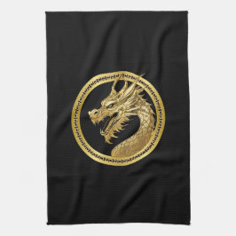 Guld Dragon- Kökshandduk