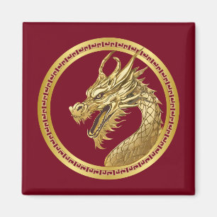 Guld Dragon- Magnet