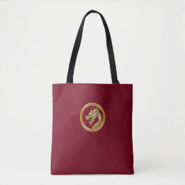 Guld Dragon- Tote Bag Tygkasse