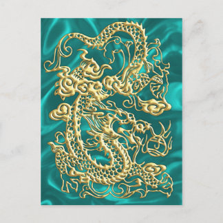 Guld Dragon Turcos Satin Lush Guld-kort Vykort
