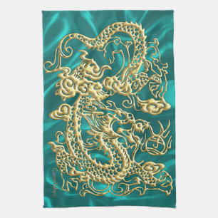 Guld Dragon Turcos Satin Lush Kitchen Towel Kökshandduk