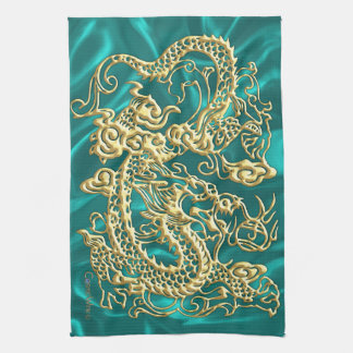 Guld Dragon Turcos Satin Lush Kitchen Towel Kökshandduk