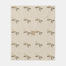 Guld Dragonfly Fleecefilt