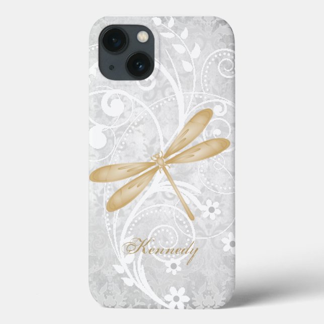 Guld Dragonfly Personlig Fodral-Mate iphone case (Baksida)