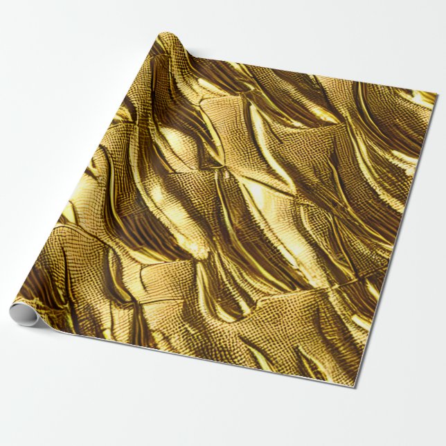 Guld Drake Elegans Presentpapper (Utrullad)
