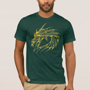 Guld- drakemanar T-tröja T Shirt