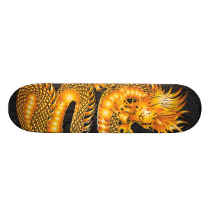 Guld- drakeSkateboarddäck Old School Skateboard Bräda 18 Cm