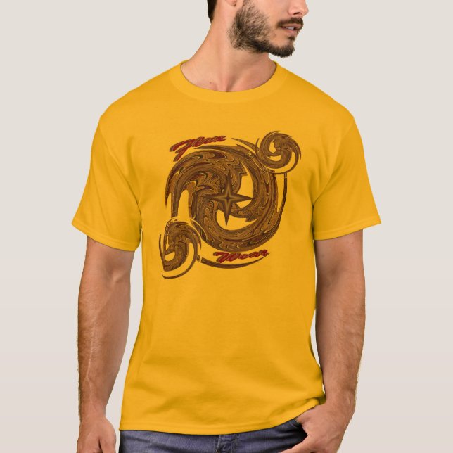 Guld- drakestjärnautslagsplats t-shirt (Framsida)