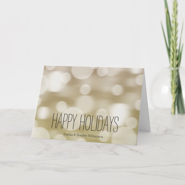 Guld Dream Bokeh Helgkort (Framsida)