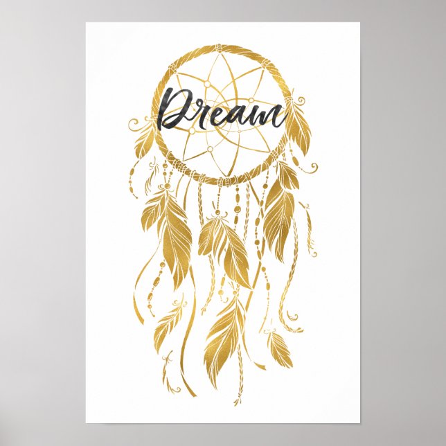 Guld Dream Catcher Poster (Framsidan)