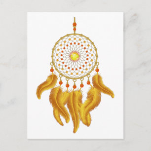 Guld Dream Catcher Vykort