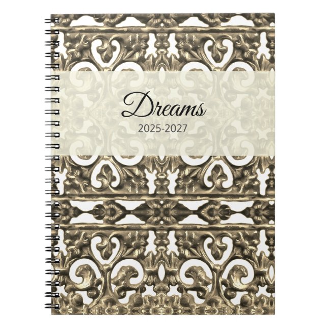 Guld Dream Diary Anteckningsbok (Framsidan)