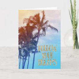Guld Dreams Kauai Handflatan Träd Kort