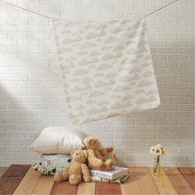 Guld Dreamtime Watercolor Clouds Baby Blanket