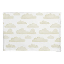 Guld Dreamtime Watercolor Clouds Pillowcase