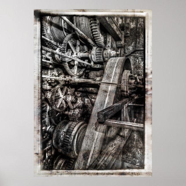 GULD DREDGE BUCKET GEARAGE - ALASKA POSTER (Framsidan)